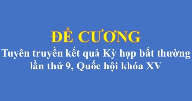 Đề cương truyên truyền: Kết quả kỳ họp bất thường lần thứ 9, Quốc hội khóa XV